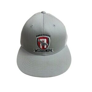 ARSENAL FC Gunners Football Gray Snapback Hat EMBROIDERED One Size